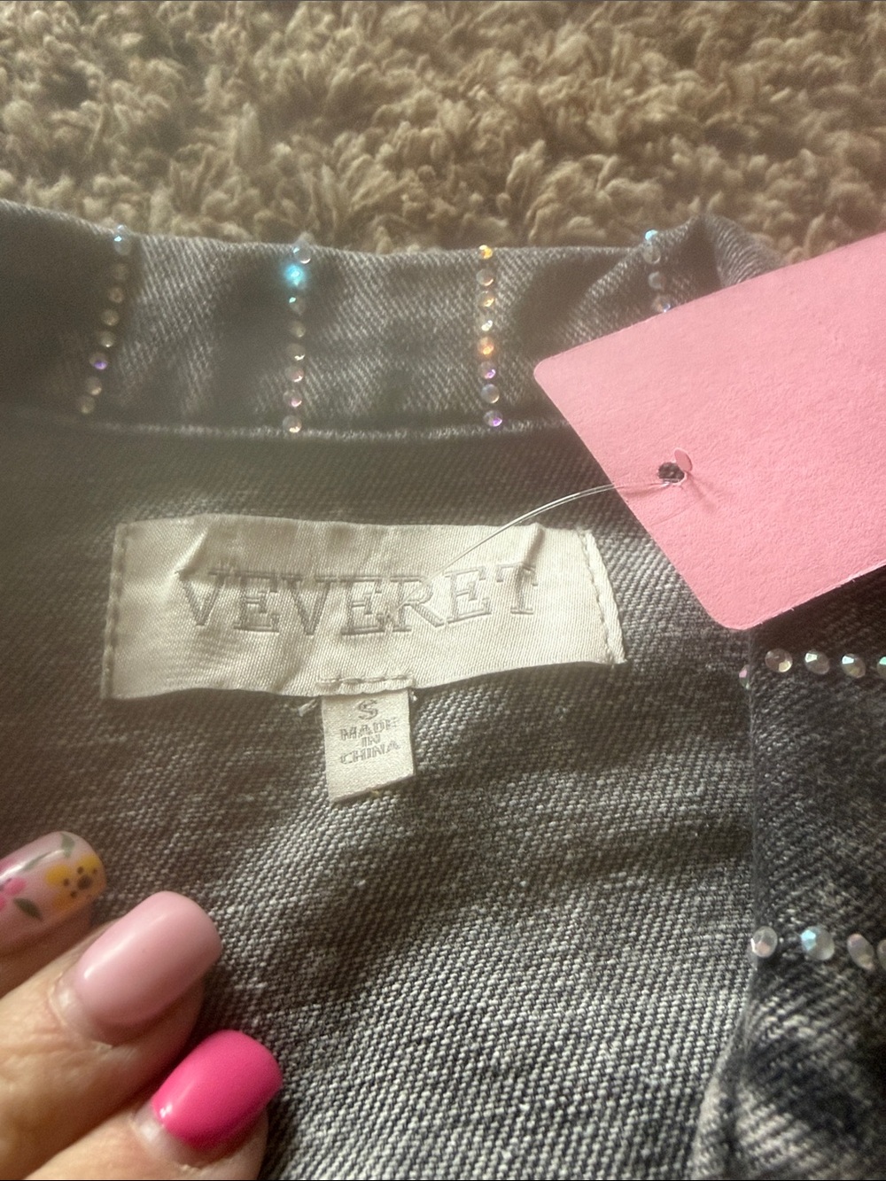 Women's Washed Black Denim Jean Jacket - Brand: - Picture 3 of 3